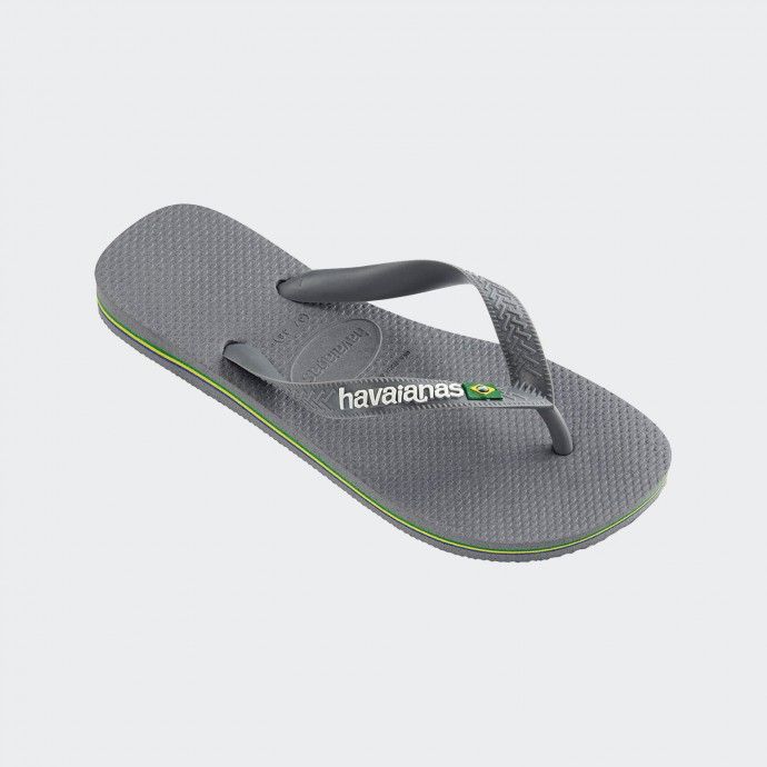 Havaianas Slim Brazil Logo Slipper Gray