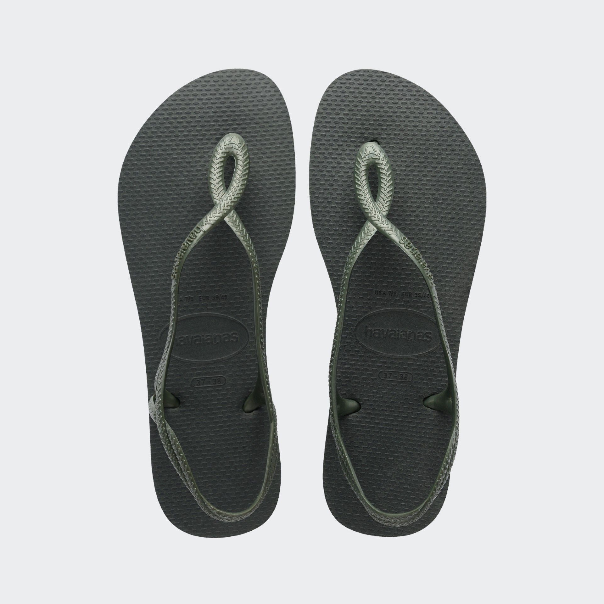 Havaianas Luna Tongs à Plateforme Kaki