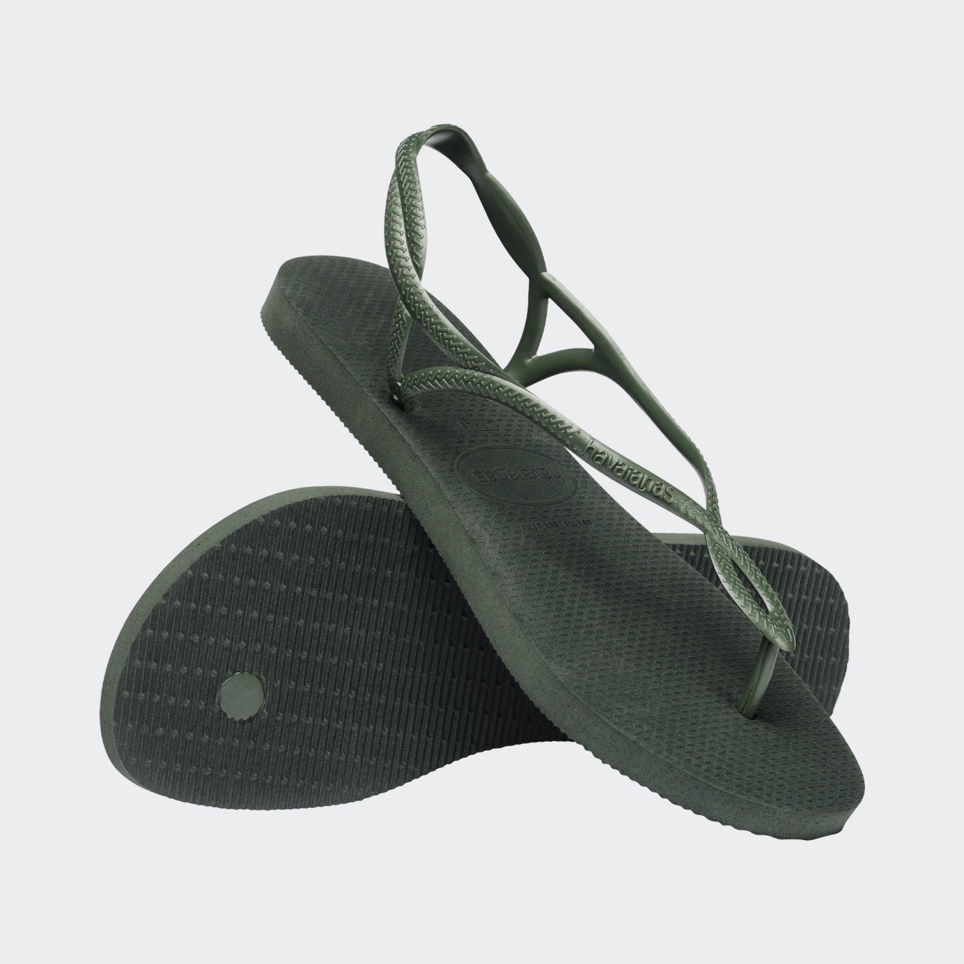 Havaianas Luna Tongs à Plateforme Kaki