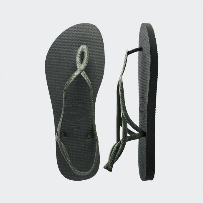 Havaianas Luna Tongs à Plateforme Kaki
