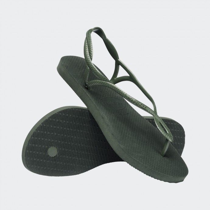Havaianas Luna Tongs à Plateforme Kaki