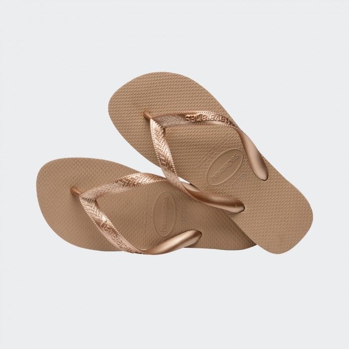 Chanclas Havaianas Top Strips Oro Rosa