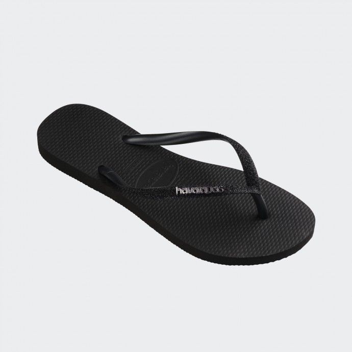 Havaianas Slim Glitter II Black Slippers
