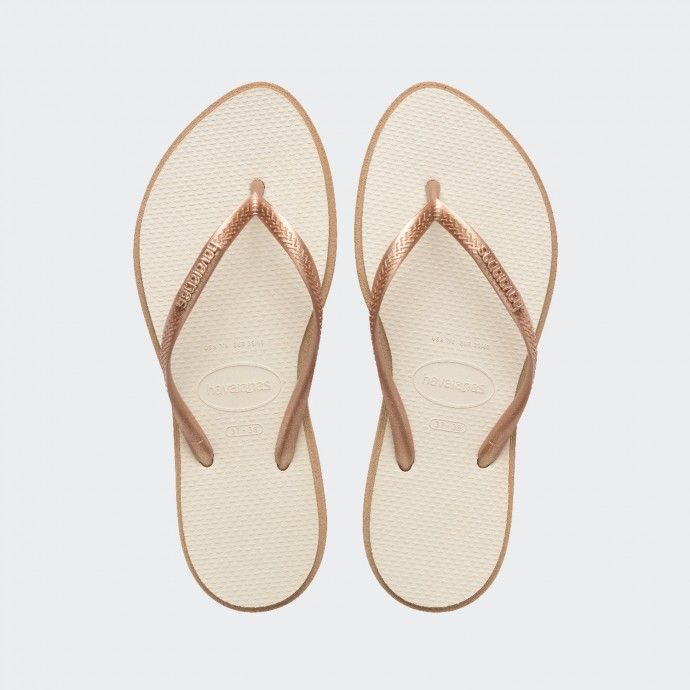 Chanclas Havaianas Slim Point Oro Rosa