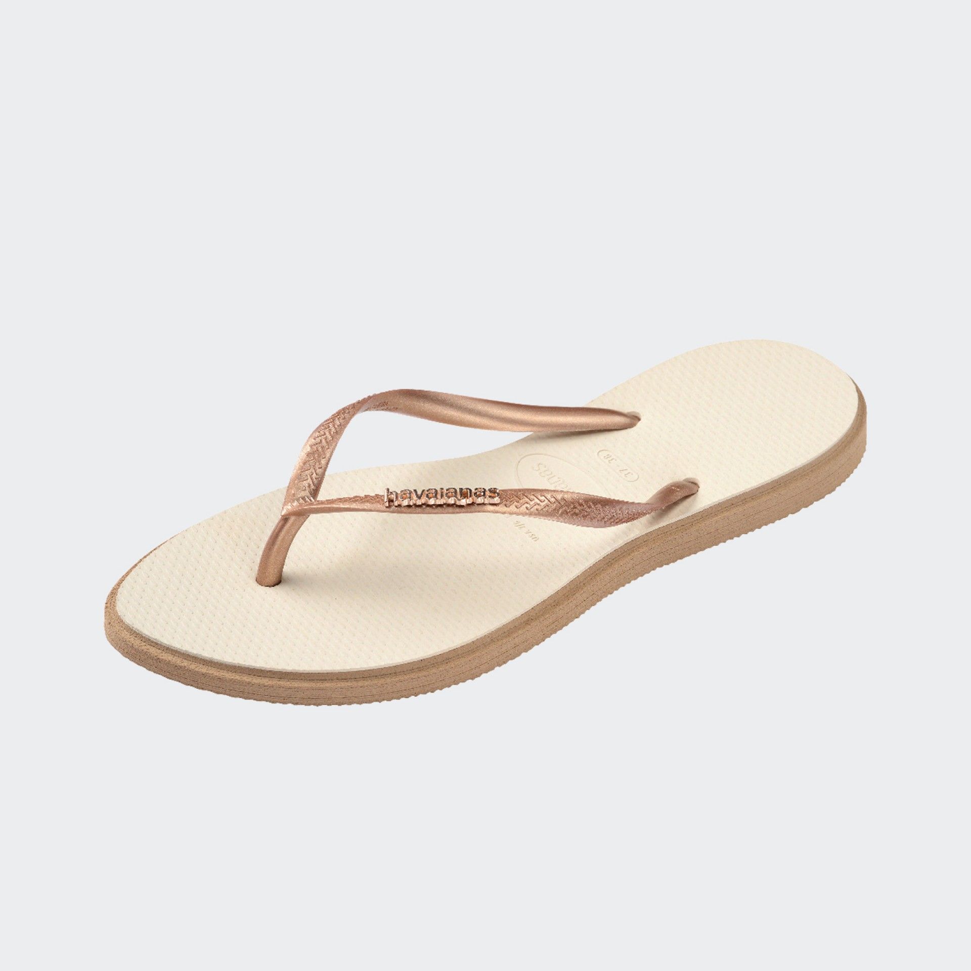 Chanclas Havaianas Slim Point Oro Rosa