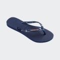 Havaianas Slim Luxury Aqua Navy Blue Flip Flops