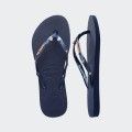 Havaianas Slim Luxury Aqua Navy Blue Flip Flops