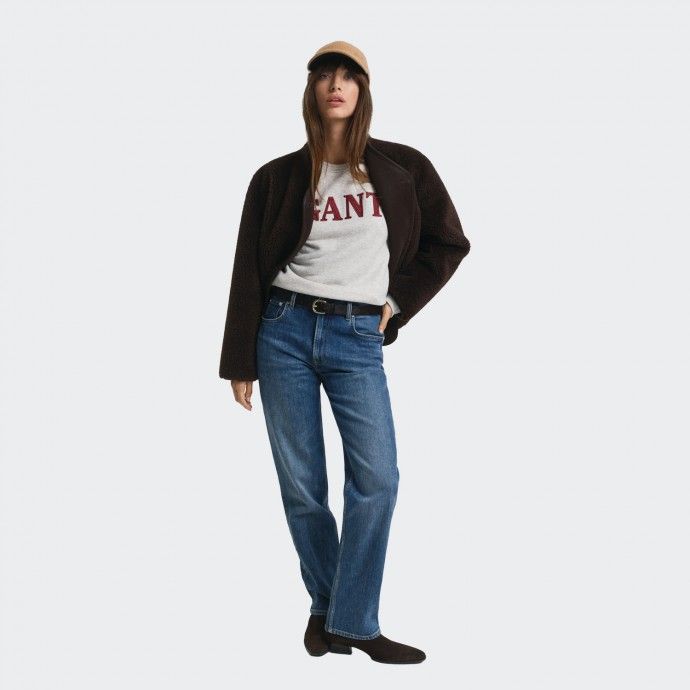 Sweatshirt com gola redonda Gant