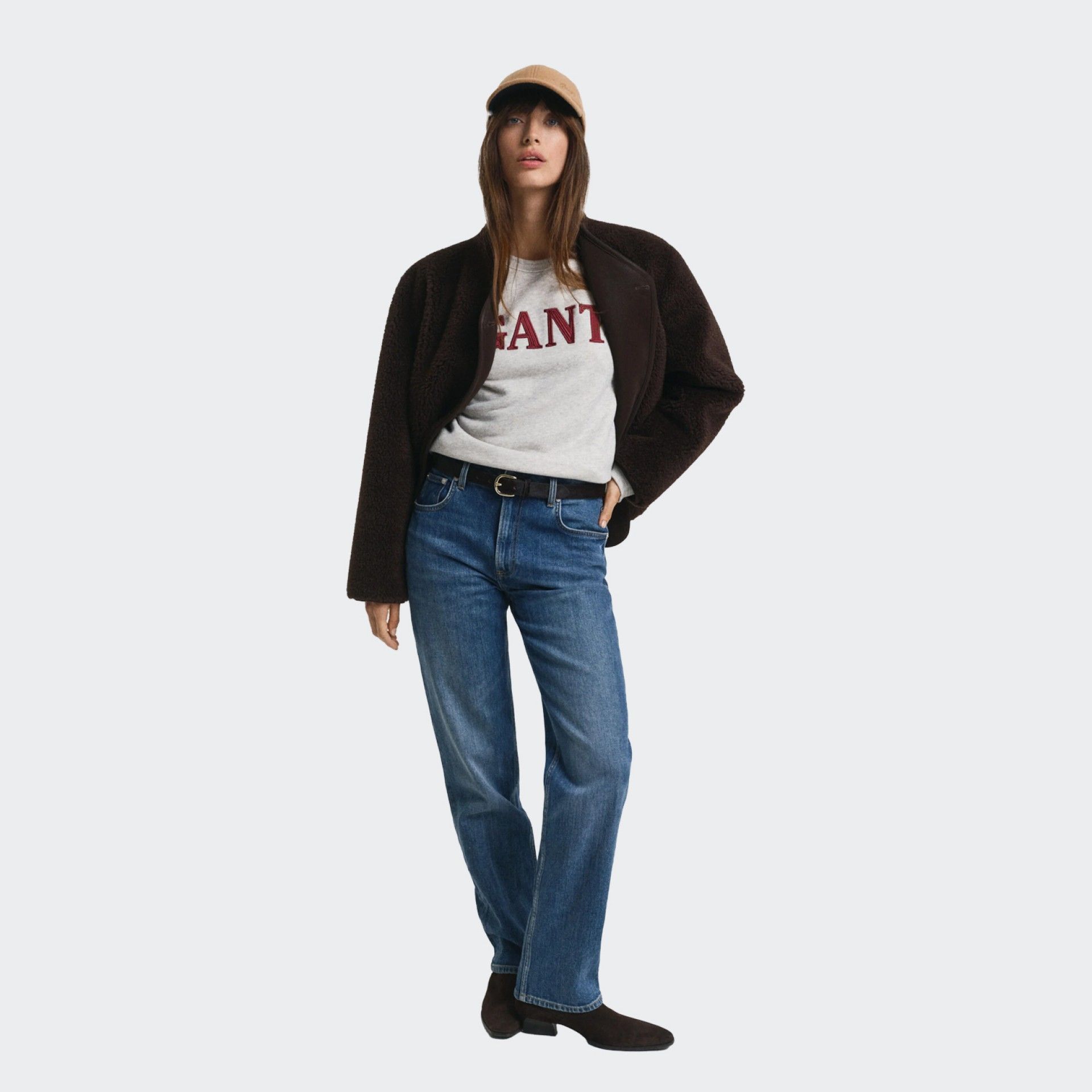 Sweatshirt com gola redonda Gant