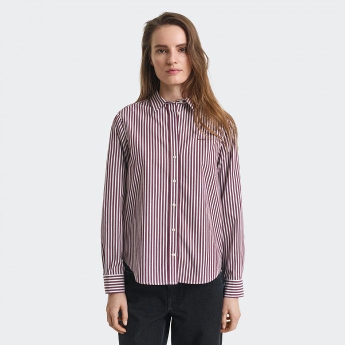 Classic striped poplin shirt