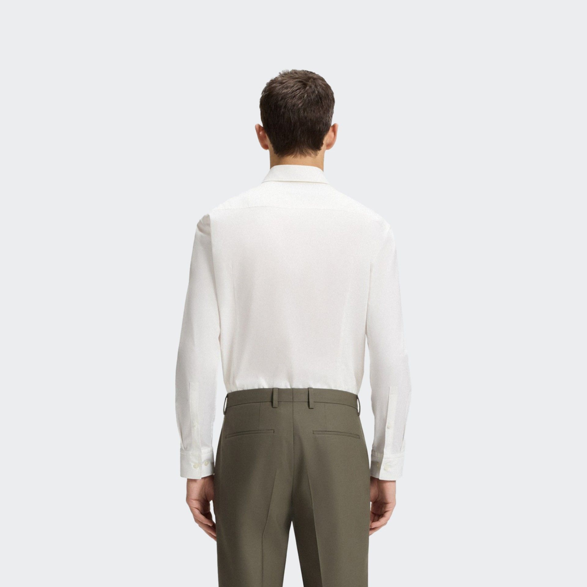 Camisa slim fit em algodão elástico Hugo