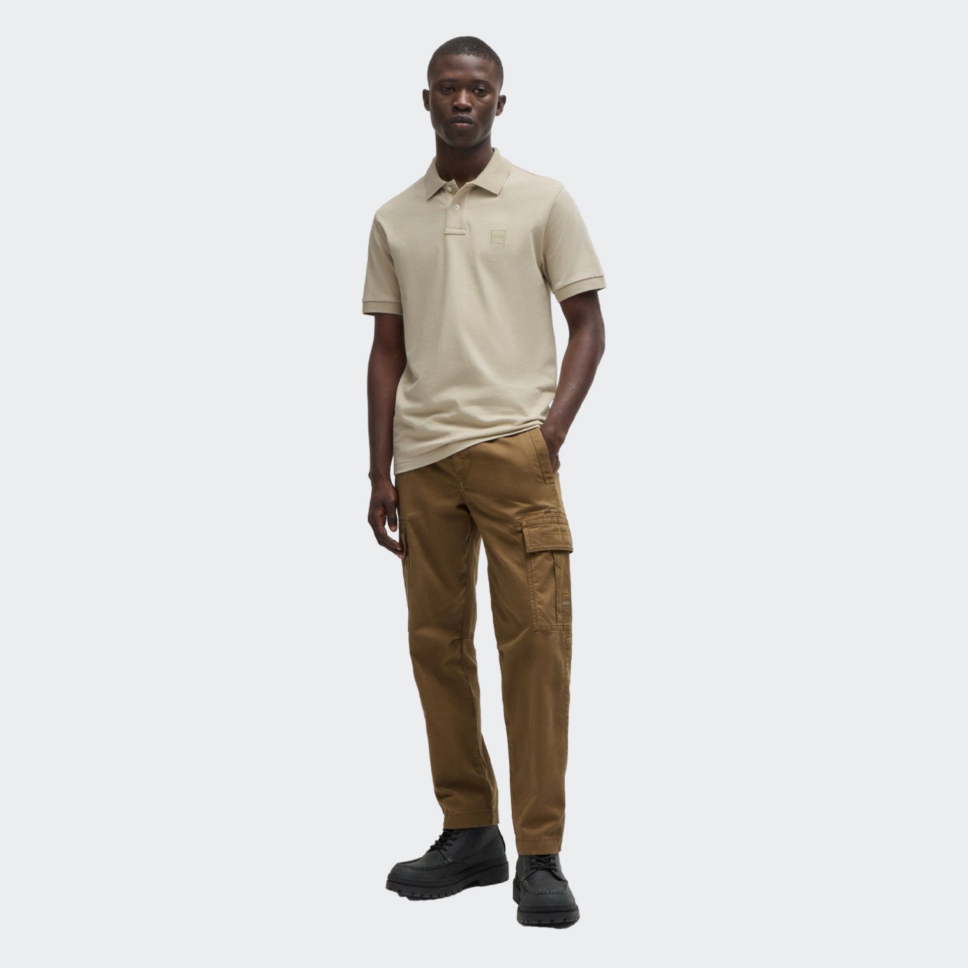 Polo Slim Fit con logotipo BOSS
