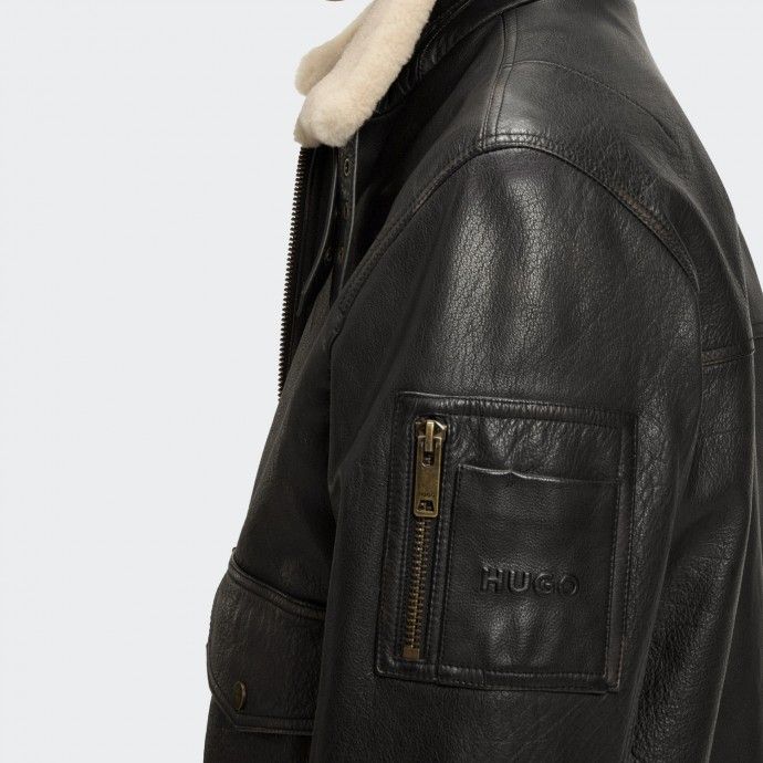 Chaqueta de piel Hugo