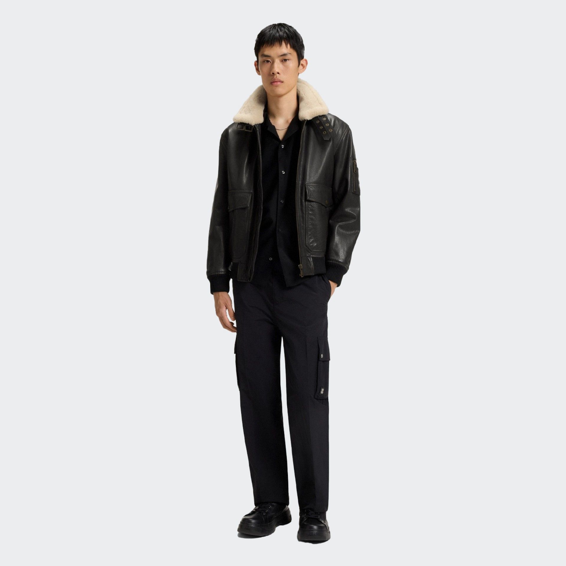 Chaqueta de piel Hugo