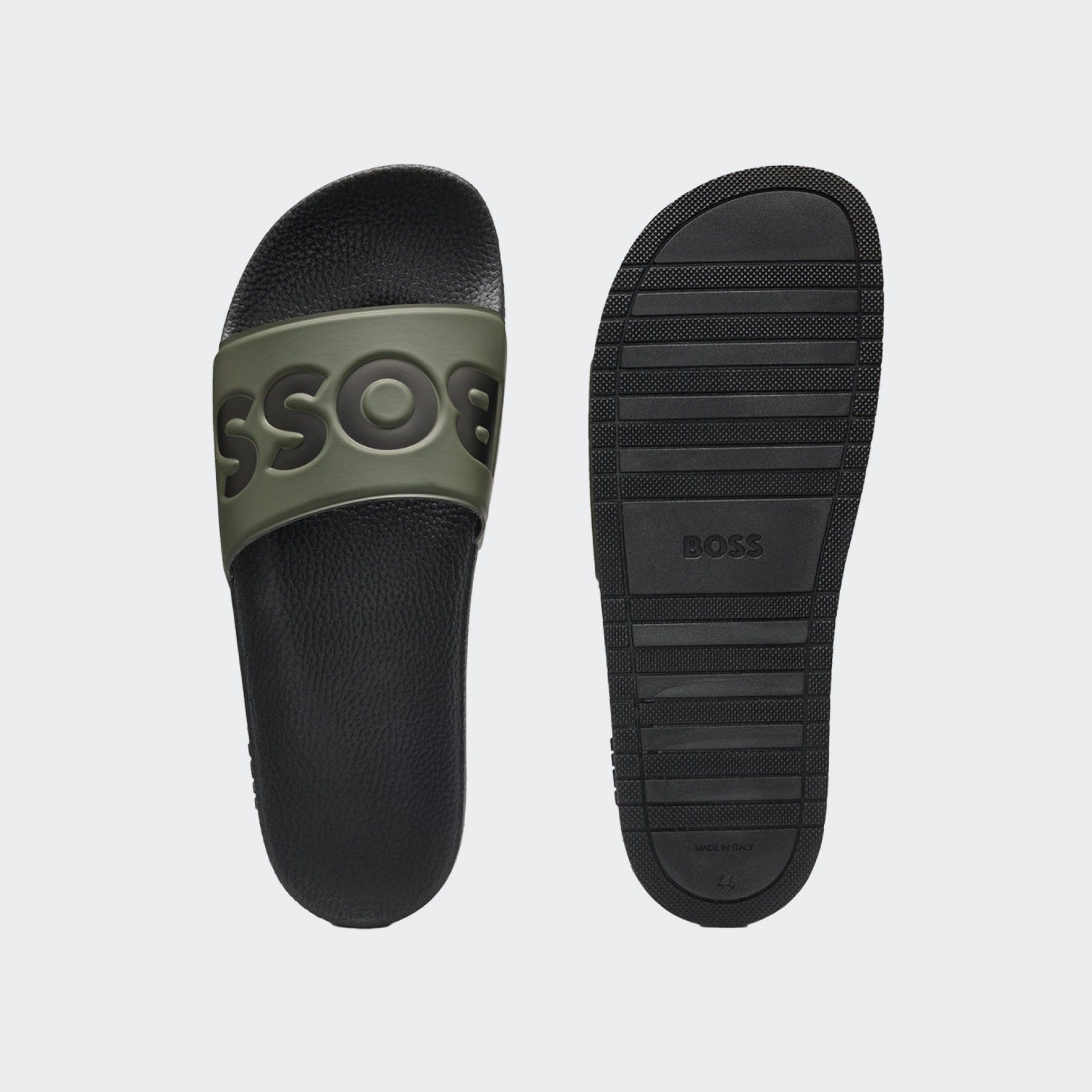 Chanclas con gran detalle del logotipo Boss