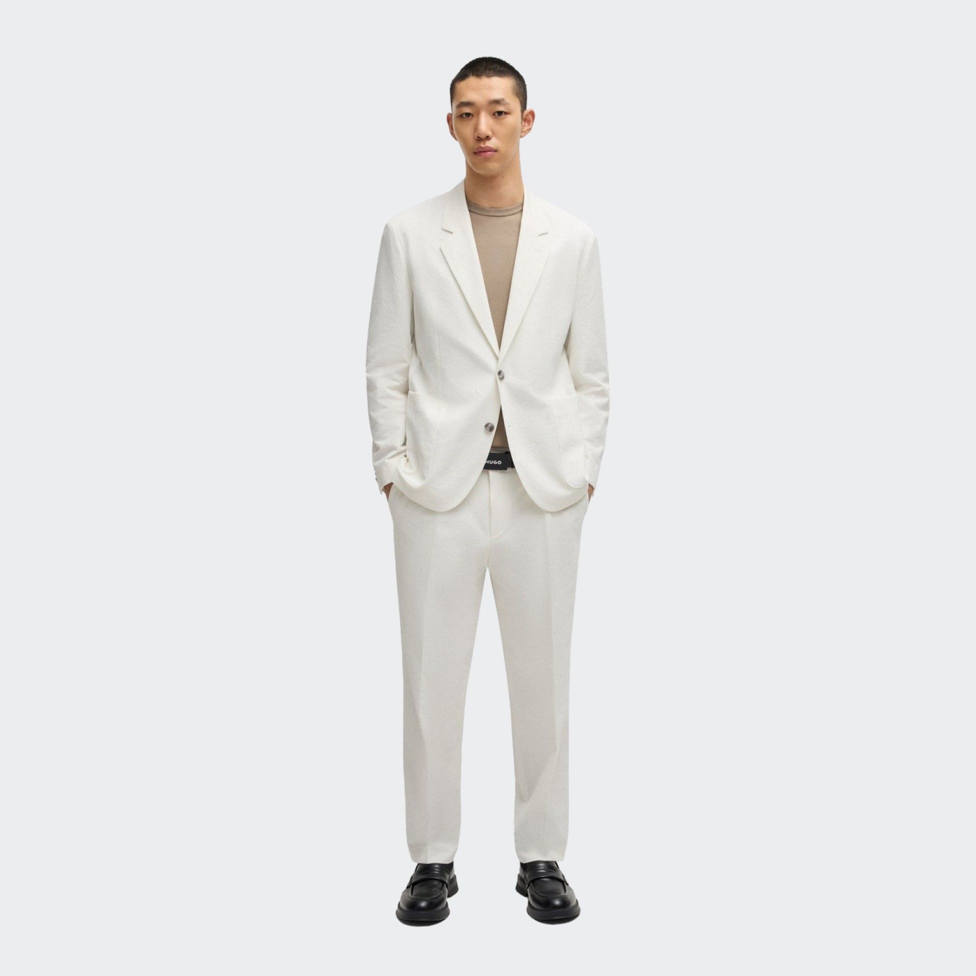 Pantalones Hugo Slim Fit Seersucker