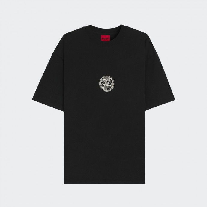 Camiseta de algodón Hugo con estampado de boxeo