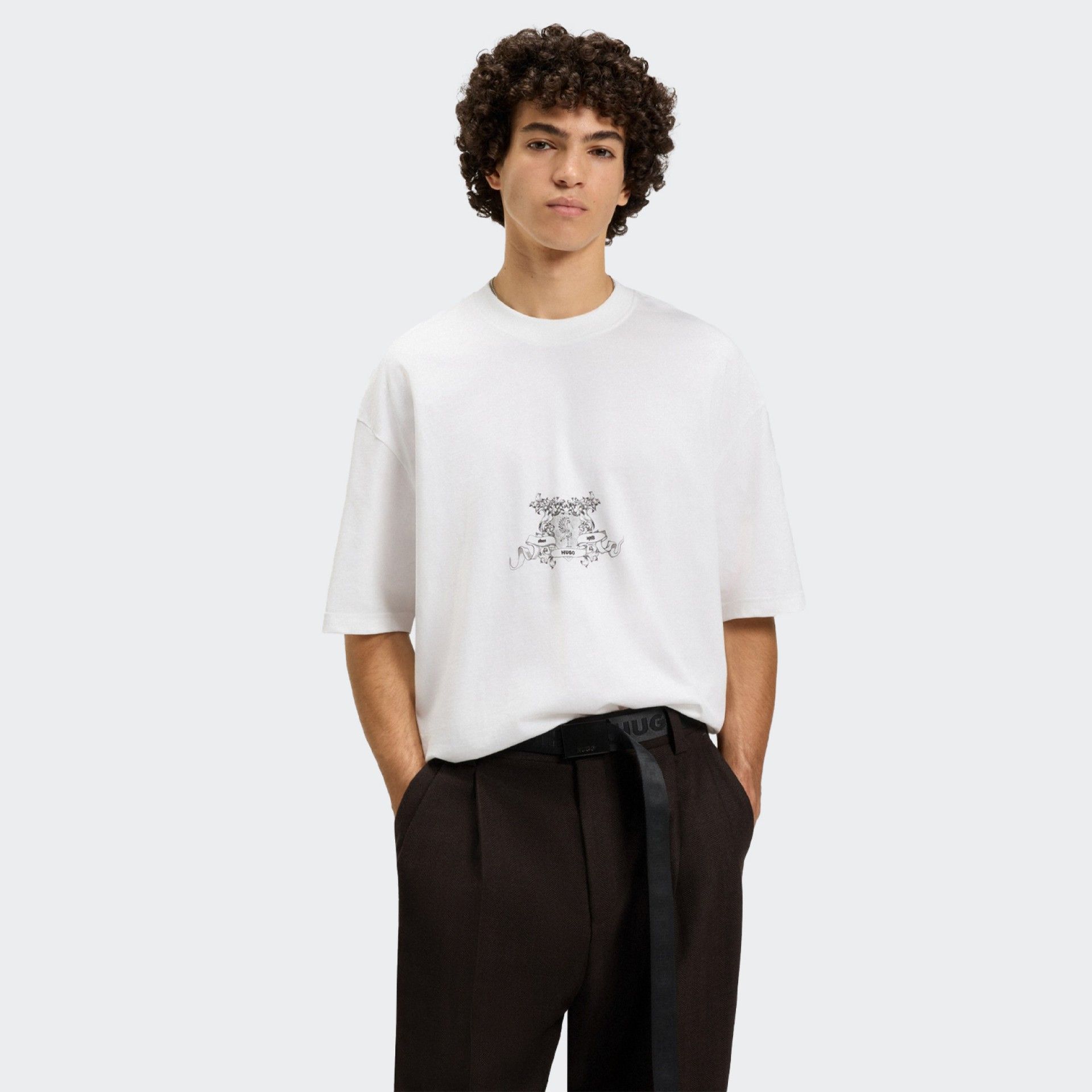 Hugo College Logo Cotton T-Shirt