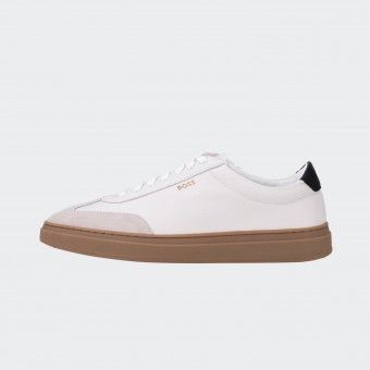 Zapatillas Boss de piel y ante