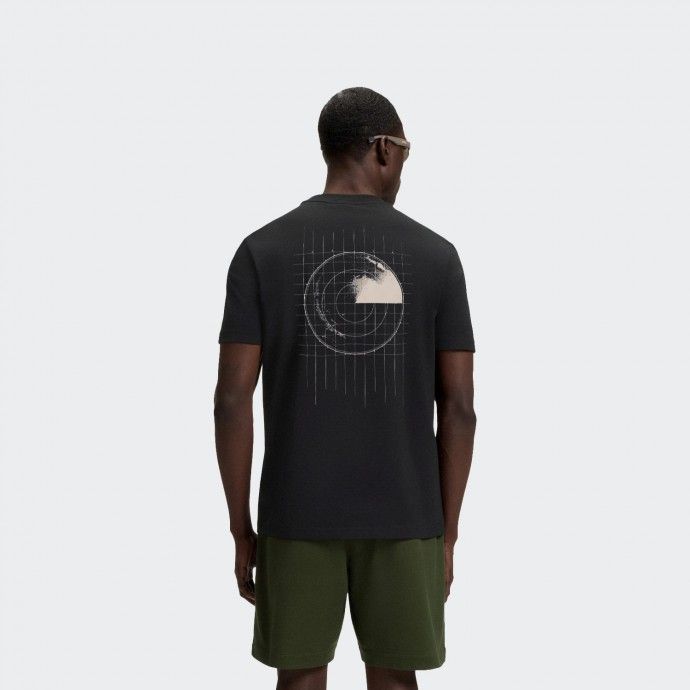 Camiseta de algod�n de corte regular con estampado Boss