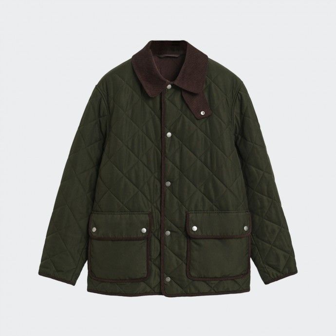 Casaco Acolchoado em malha polar Green Lagoon Gant