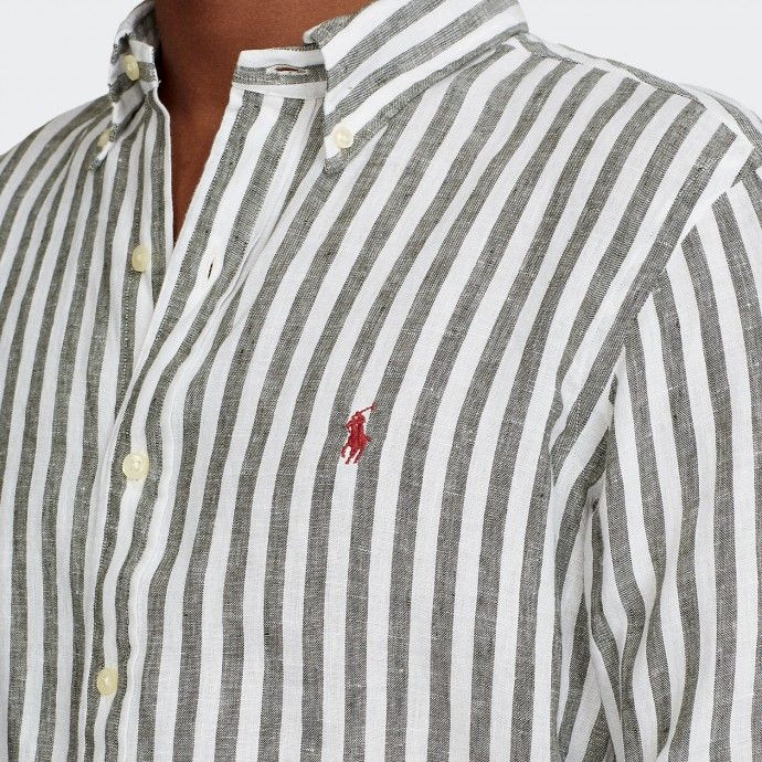 Chemise en Lin Rayé Custom Fit de Polo Ralph Lauren