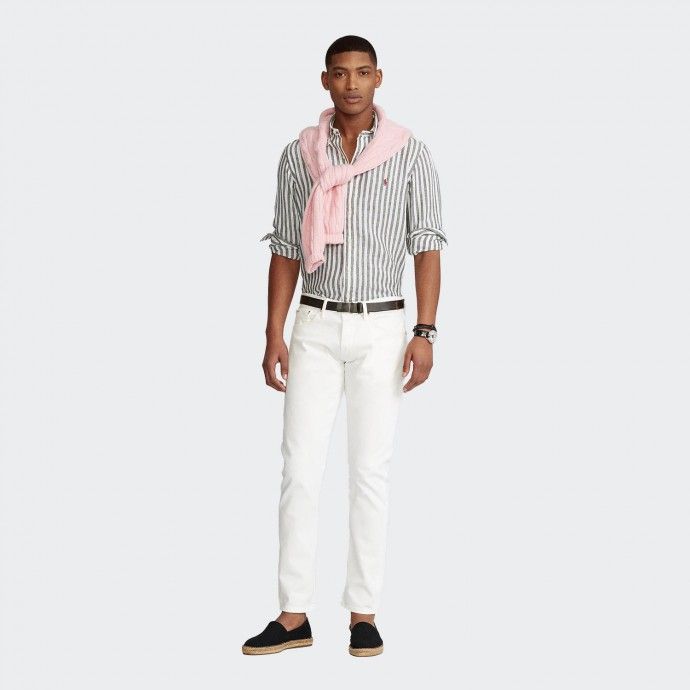 Chemise en Lin Rayé Custom Fit de Polo Ralph Lauren