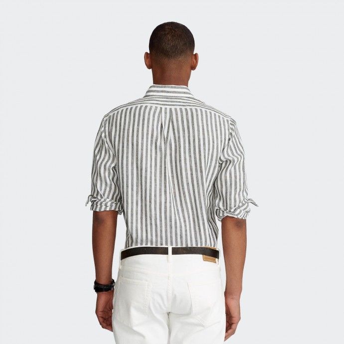 Chemise en Lin Rayé Custom Fit de Polo Ralph Lauren