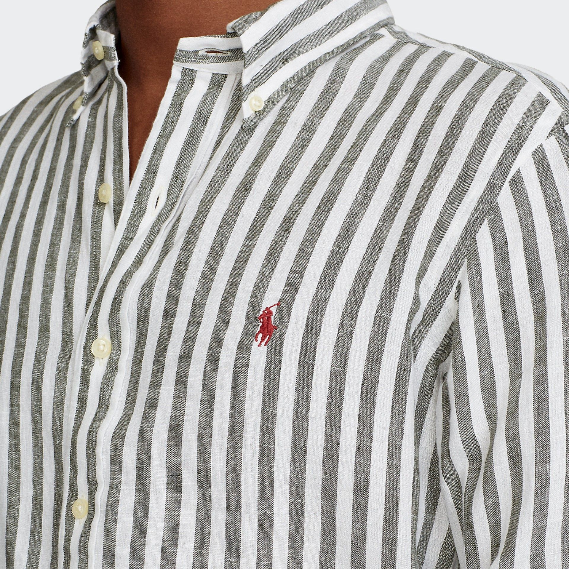 Chemise en Lin Rayé Custom Fit de Polo Ralph Lauren