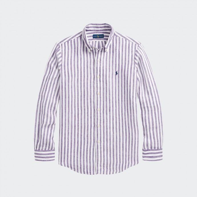 Chemise en Lin rayé Custom Fit de Polo Ralph Lauren