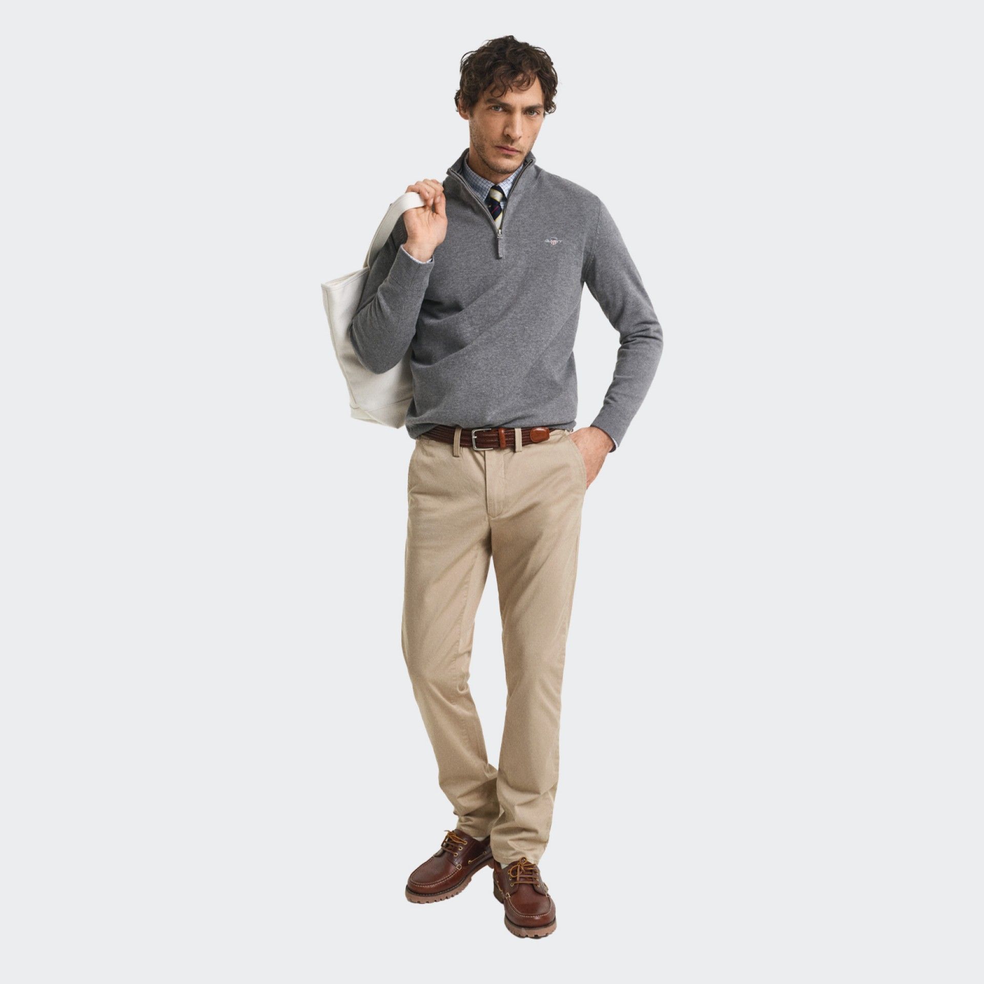 Pull en maille demi-zippé Gant