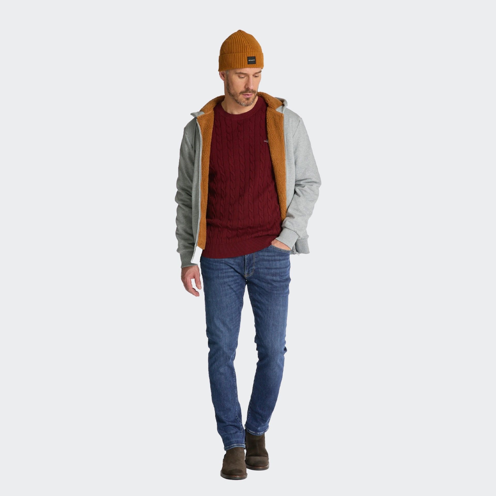 Gant braided knit sweater