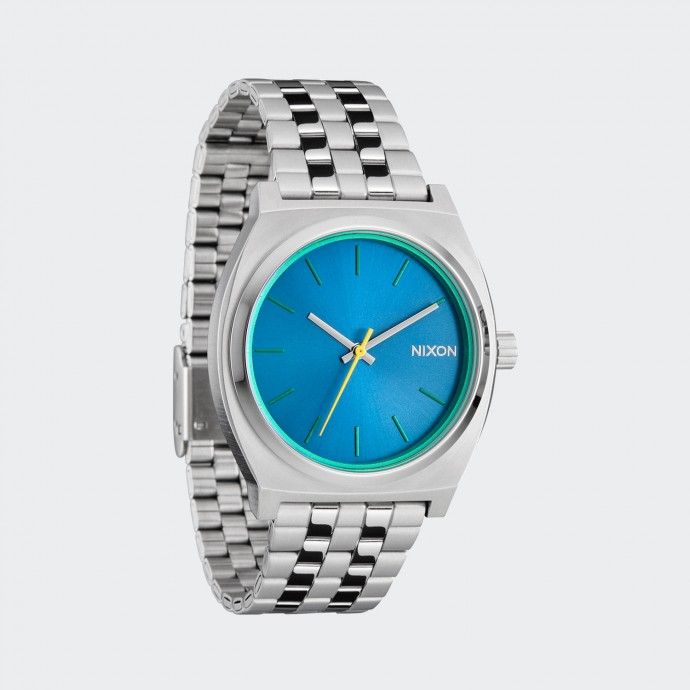 Nixon Time Teller Watch Silver Byron Blue