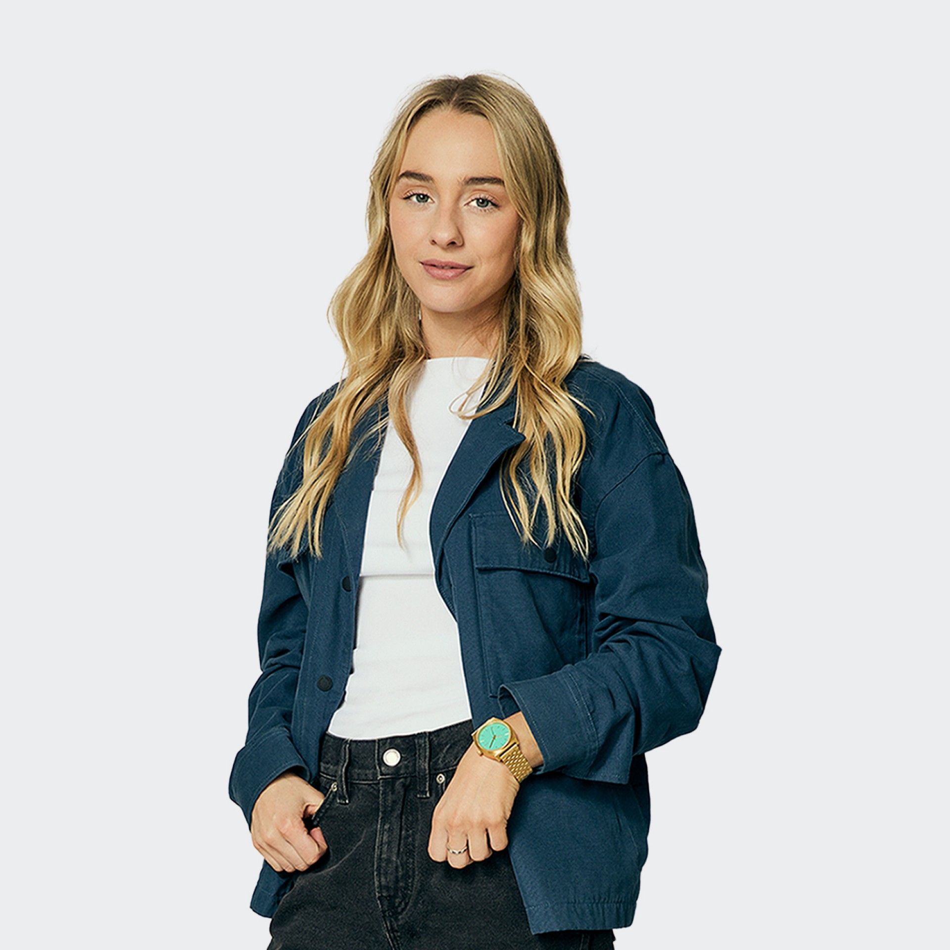 Horloge Nixon Time Teller Turquoise & Gold