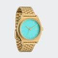 Nixon Time Teller Turquoise & Gold Watch