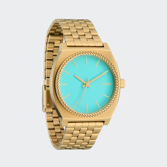 Reloj Nixon Time Teller Turquoise & Gold