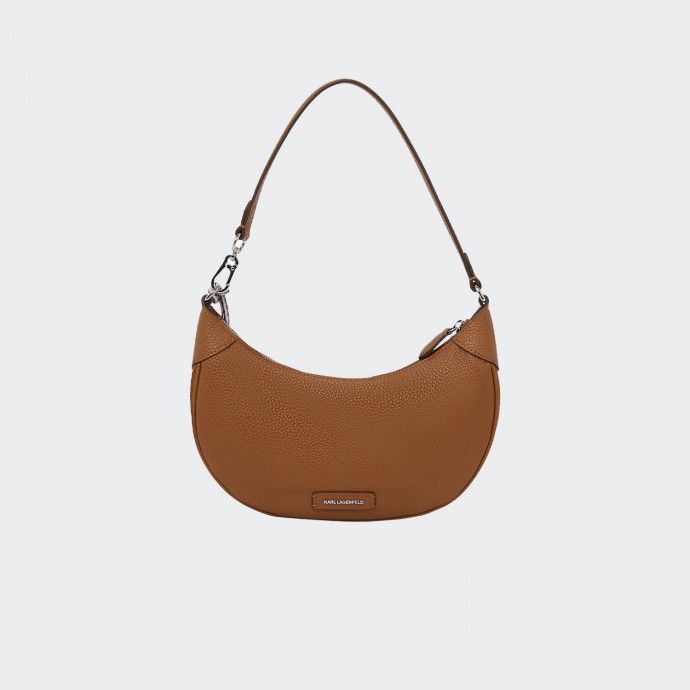 Sac � bandouli�re demi-lune Karl Lagerfeld Ikon Pebble