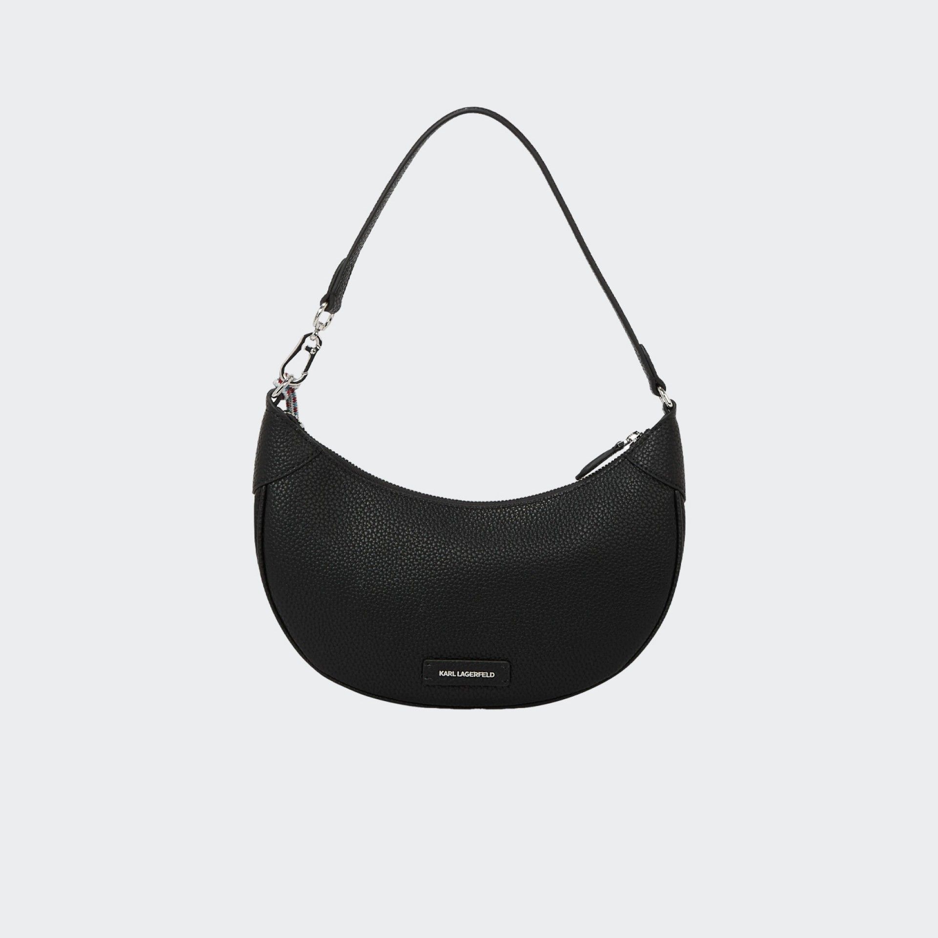 Sac à bandoulière demi-lune Karl Lagerfeld Ikon Pebble