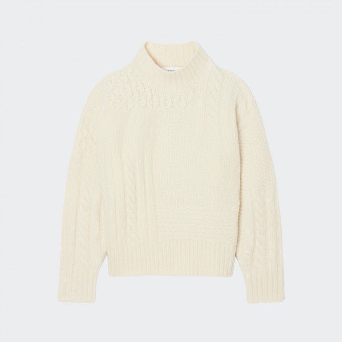 Camisola de Malha de Gola Alta em Lã Lacoste