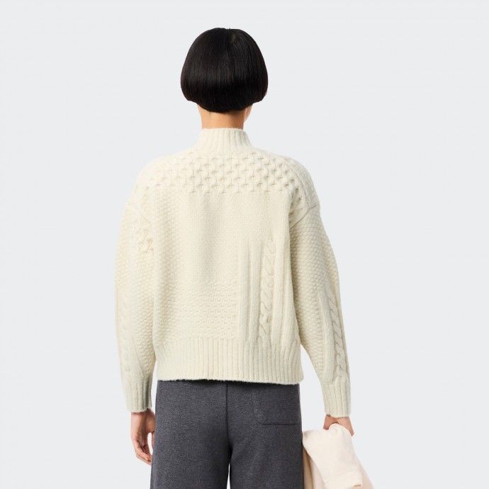 Camisola de Malha de Gola Alta em Lã Lacoste