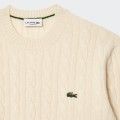 Suéter de punto trenzado de lana cardada Lacoste Suéter de punto trenzado de lana cardada Lacoste