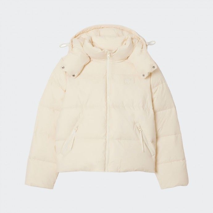 Chaqueta acolchada con capucha y corte relajado de Lacoste