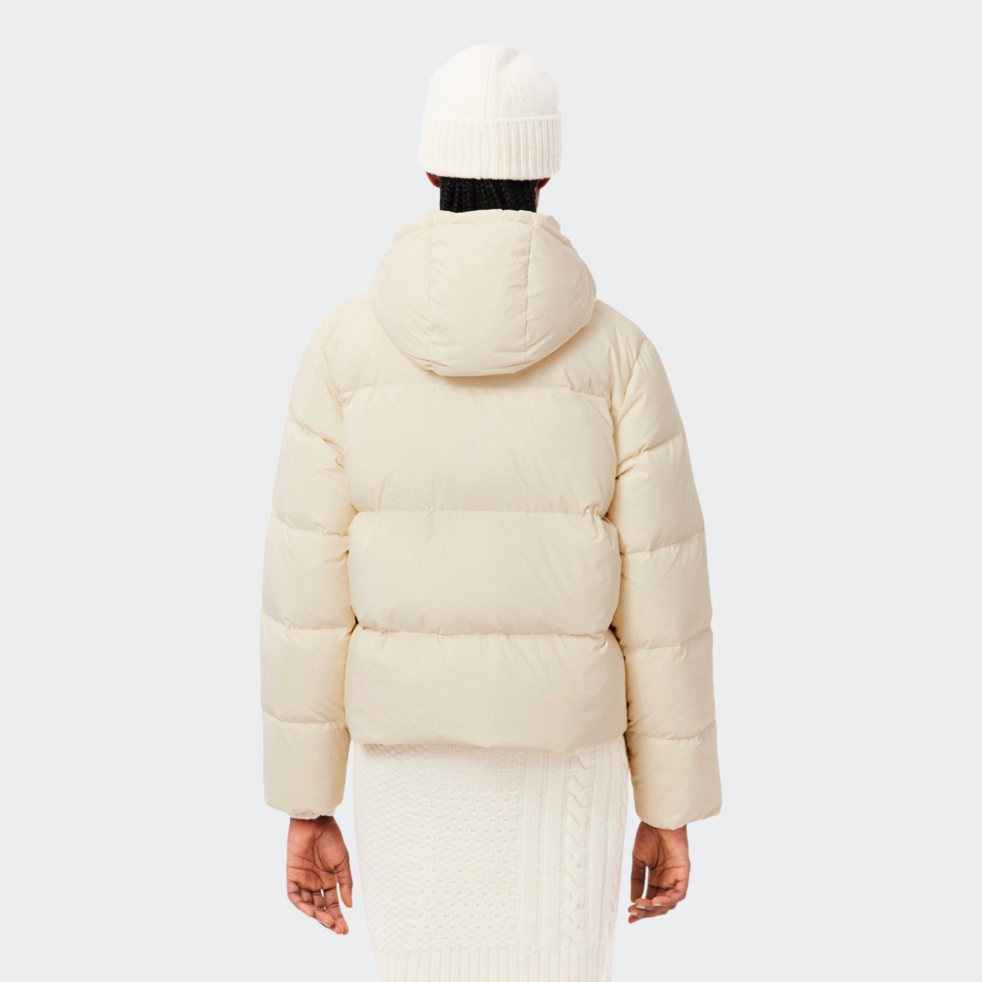 Chaqueta acolchada con capucha y corte relajado de Lacoste