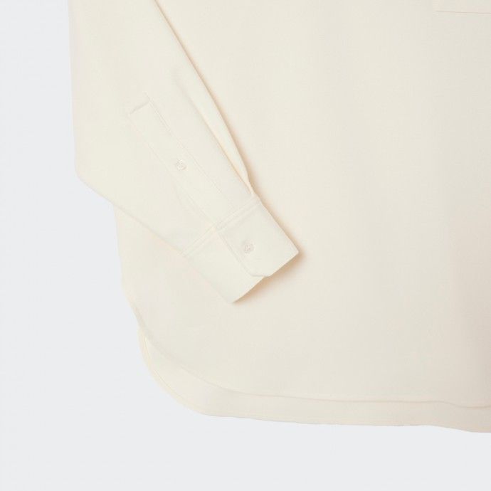 Polo de franela extragrande beige de Lacoste