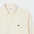 Polo de franela extragrande beige de Lacoste
