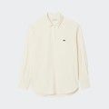 Polo de franela extragrande beige de Lacoste