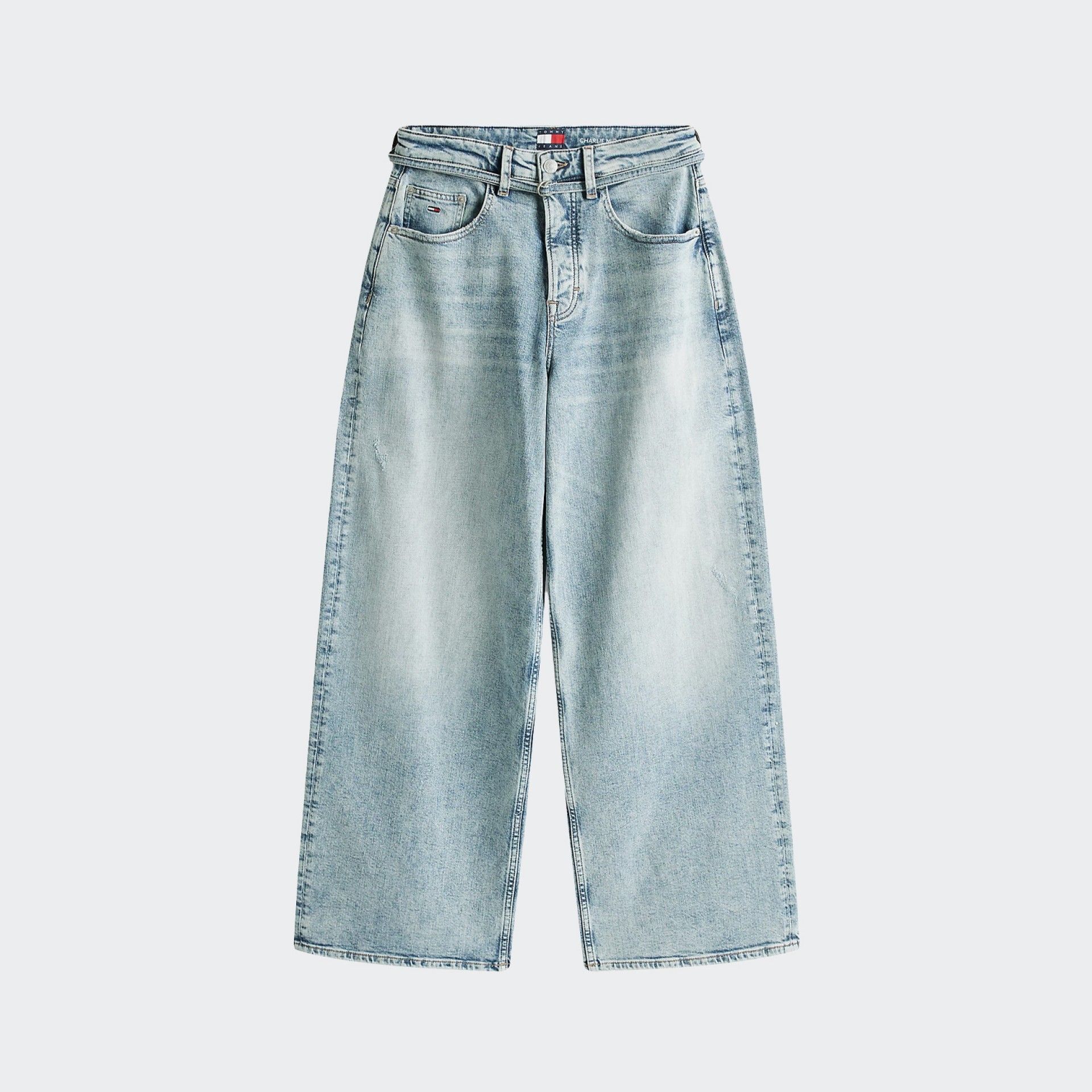 Calças de Ganga Tommy Jeans Charlie Belted Mid Rise