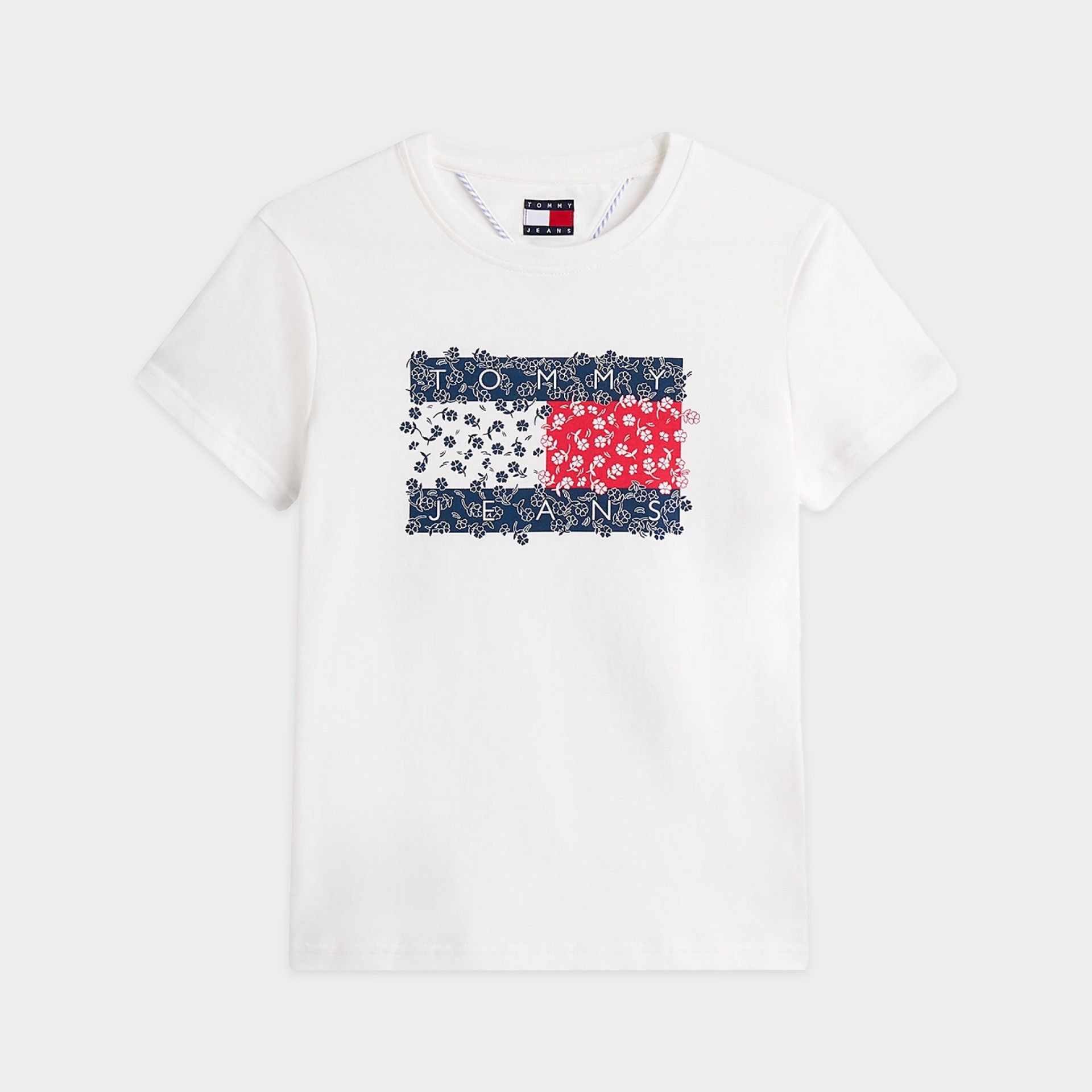 Camiseta con logotipo floral de Tommy Jeans
