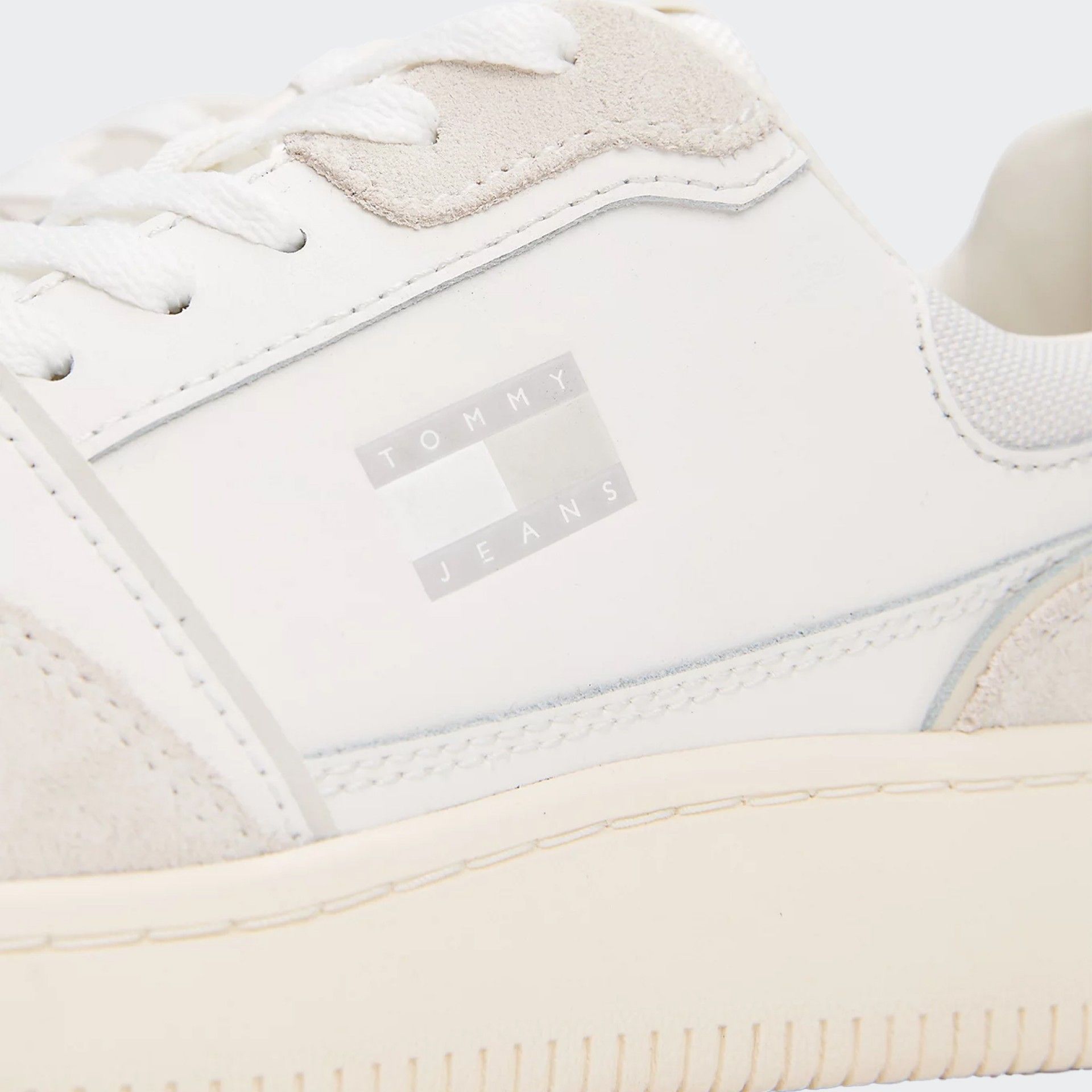 Zapatillas de baloncesto retro de cuero Tommy Jeans