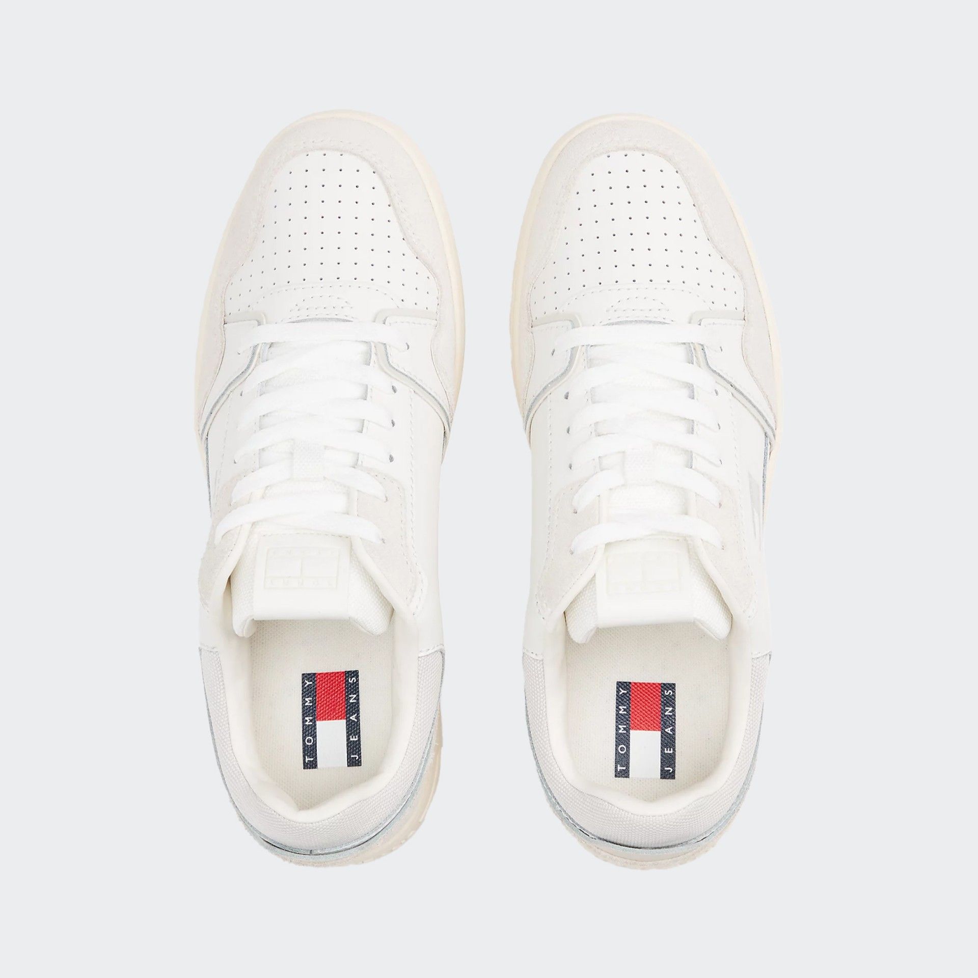 Zapatillas de baloncesto retro de cuero Tommy Jeans